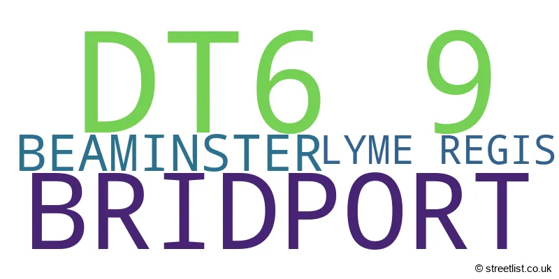 A word cloud for the DT6 9 postcode